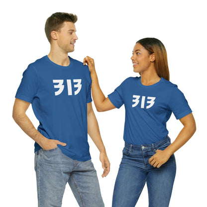 Detroit '313' T-Shirt (80s Glam Rock Font) | Unisex Standard Fit