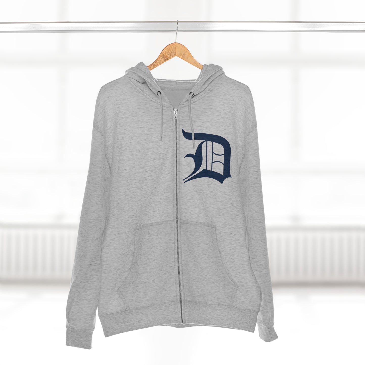 Detroit 'Old English D' Hoodie | Unisex Full Zip