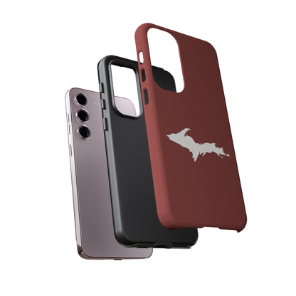 Michigan Upper Peninsula Tough Phone Case (Ore Dock Red w/ UP Outline) | Samsung & Pixel Android