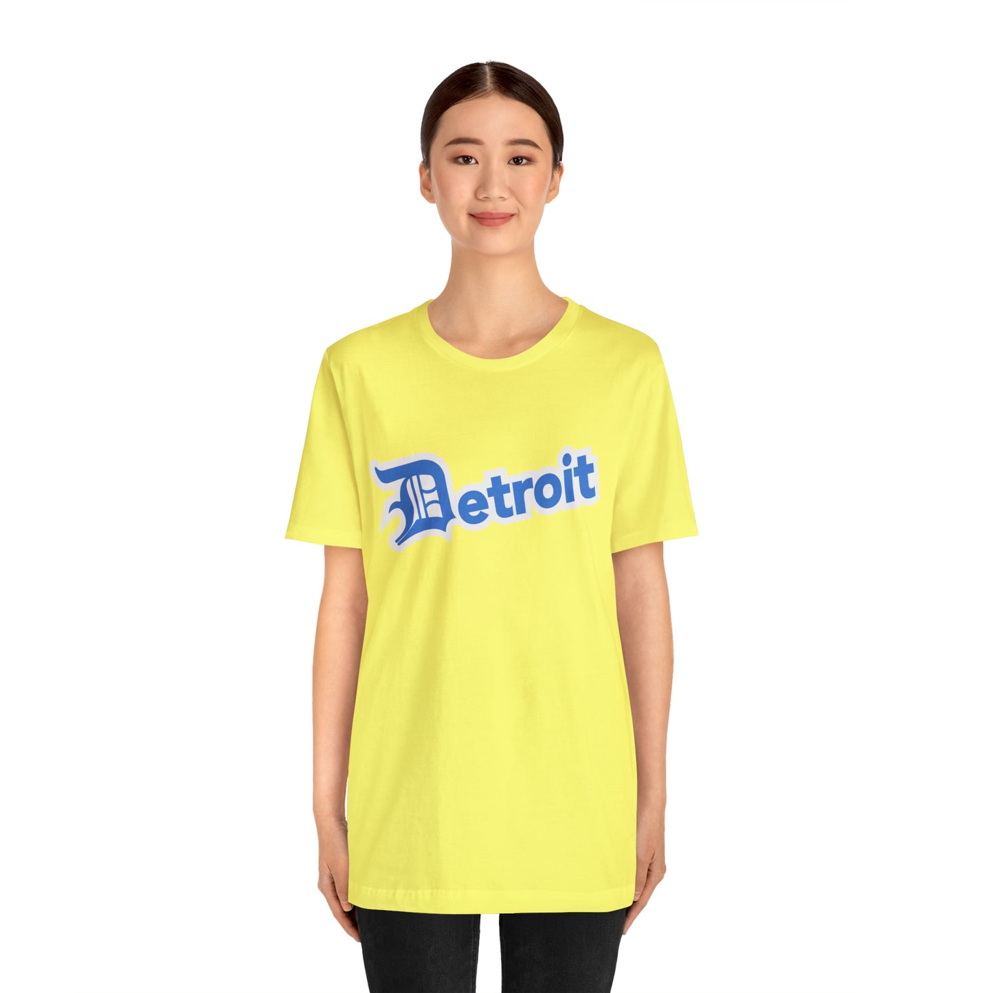 'Detroit' T-Shirt (Azure w/ Old English 'D') | Unisex Standard