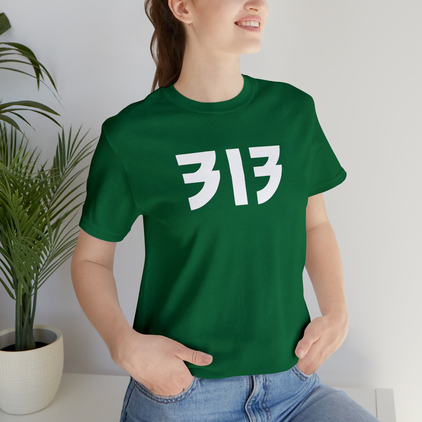 Detroit '313' T-Shirt (80s Glam Rock Font) | Unisex Standard Fit