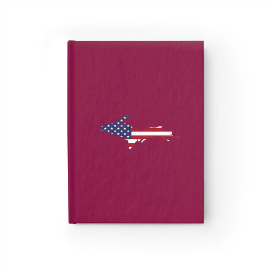 Michigan Upper Peninsula Blank Sketchbook (w/ UP USA Flag) | Ruby Red