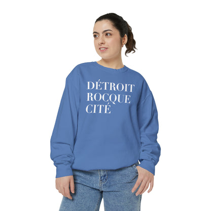 'Détroit Rocque Cité' Sweatshirt | Unisex Garment Dyed