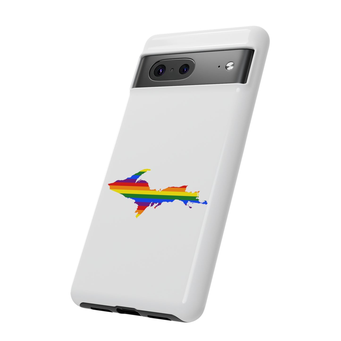 Michigan Upper Peninsula Tough Phone Case (w/ UP Pride Flag Outline) | Samsung & Pixel Android