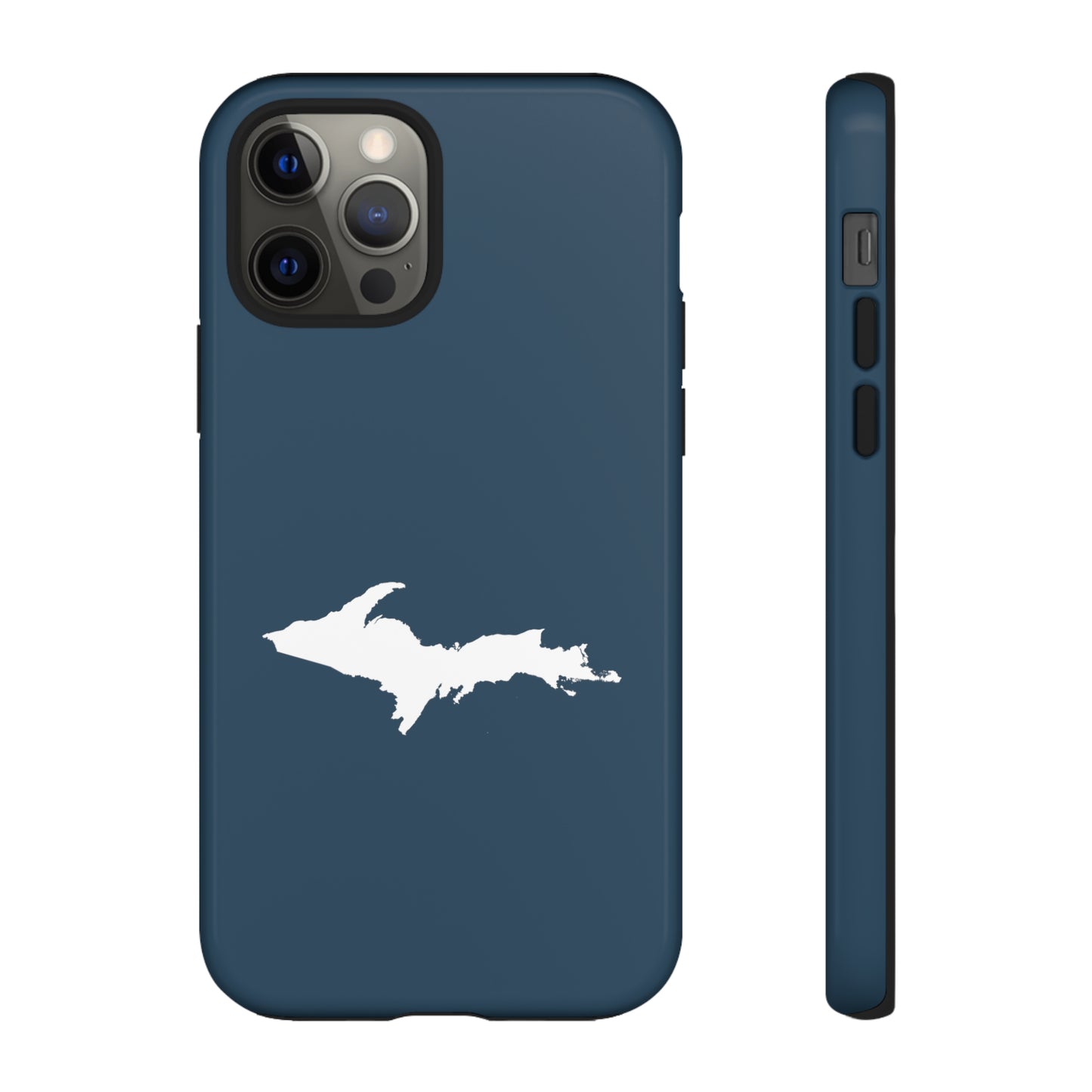 Michigan Upper Peninsula Tough Phone Case ('37 Caddie Cavalier Blue w/ UP Outline) | Apple iPhone