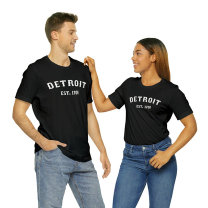 'Detroit EST. 1701' T-Shirt (Ballpark Font) | Unisex Standard