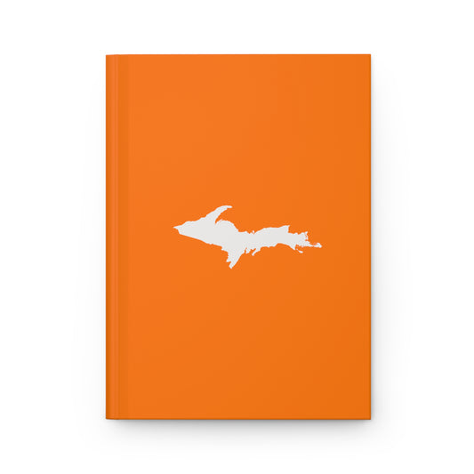 Michigan Upper Peninsula Hardcover Journal (Safety Orange w/ UP Outline) | Ruled - 150pgs