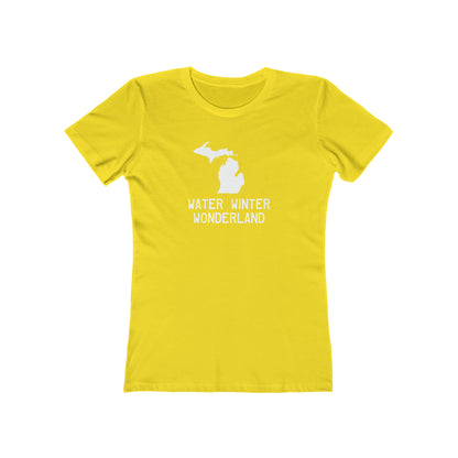 Michigan 'Water Winter Wonderland'  T-Shirt | Women's Boyfriend Cut