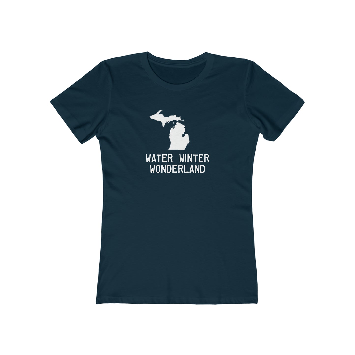 Michigan 'Water Winter Wonderland'  T-Shirt | Women's Boyfriend Cut