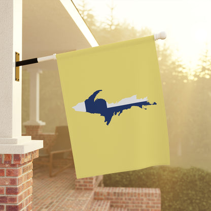 Michigan Upper Peninsula Home & Garden Flag (w/ UP Finland Flag) | Cherry Yellow