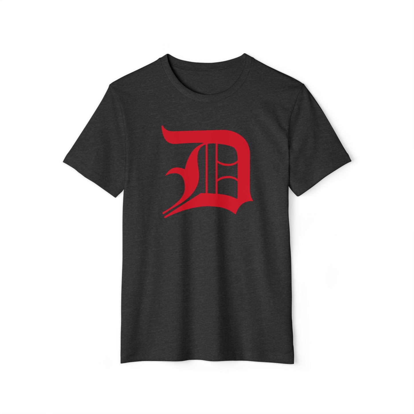 Detroit 'Old English D' T-Shirt (Aliform Red) | Unisex Recycled Organic