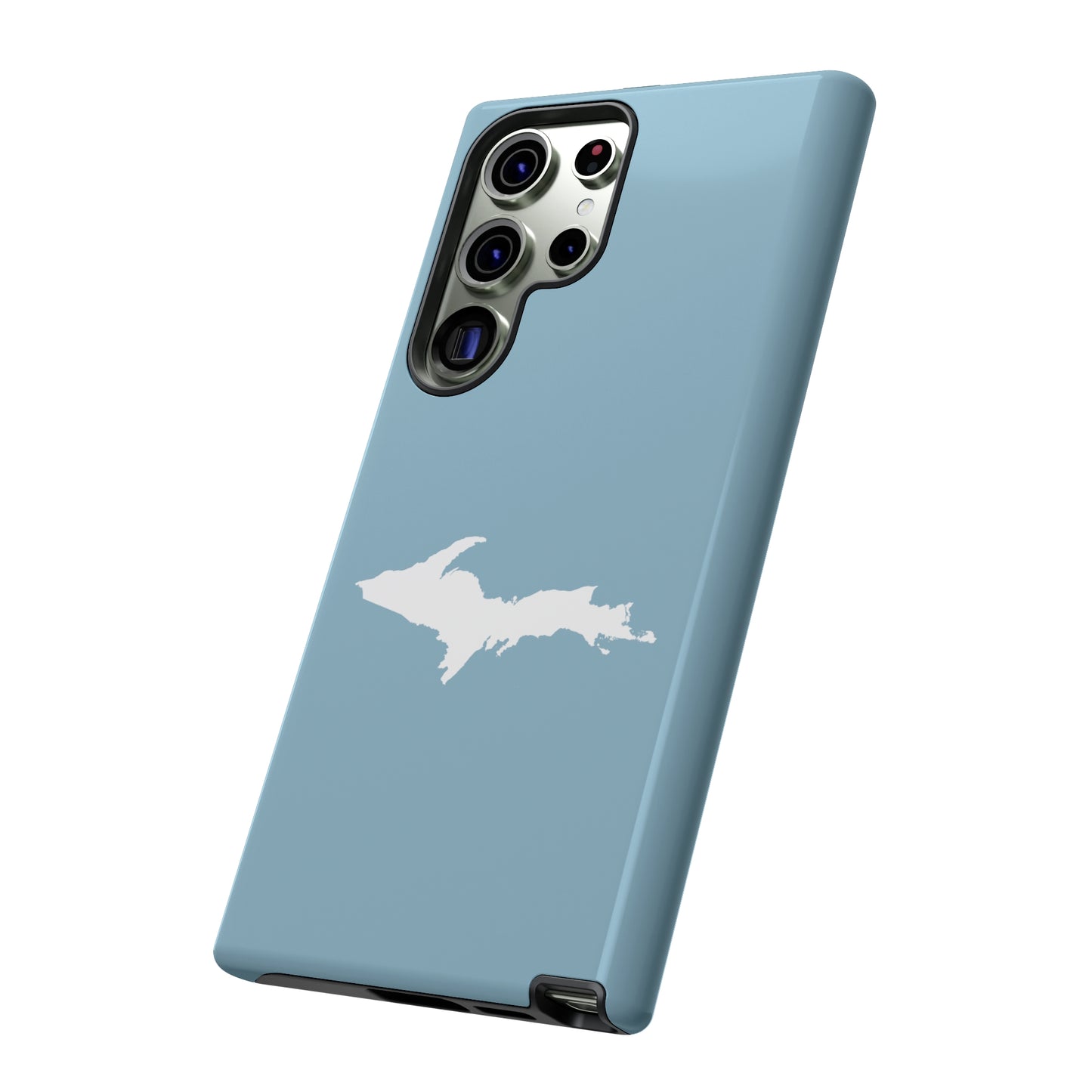 Michigan Upper Peninsula Tough Phone Case (Opal Color w/ UP Outline) | Samsung & Pixel Android