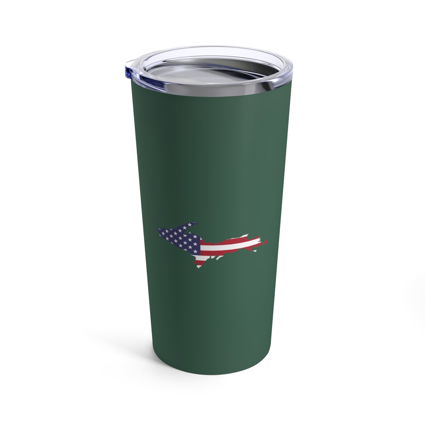 Michigan Upper Peninsula Tumbler (w/ UP USA Flag) | Ginger Ale Green - 20oz