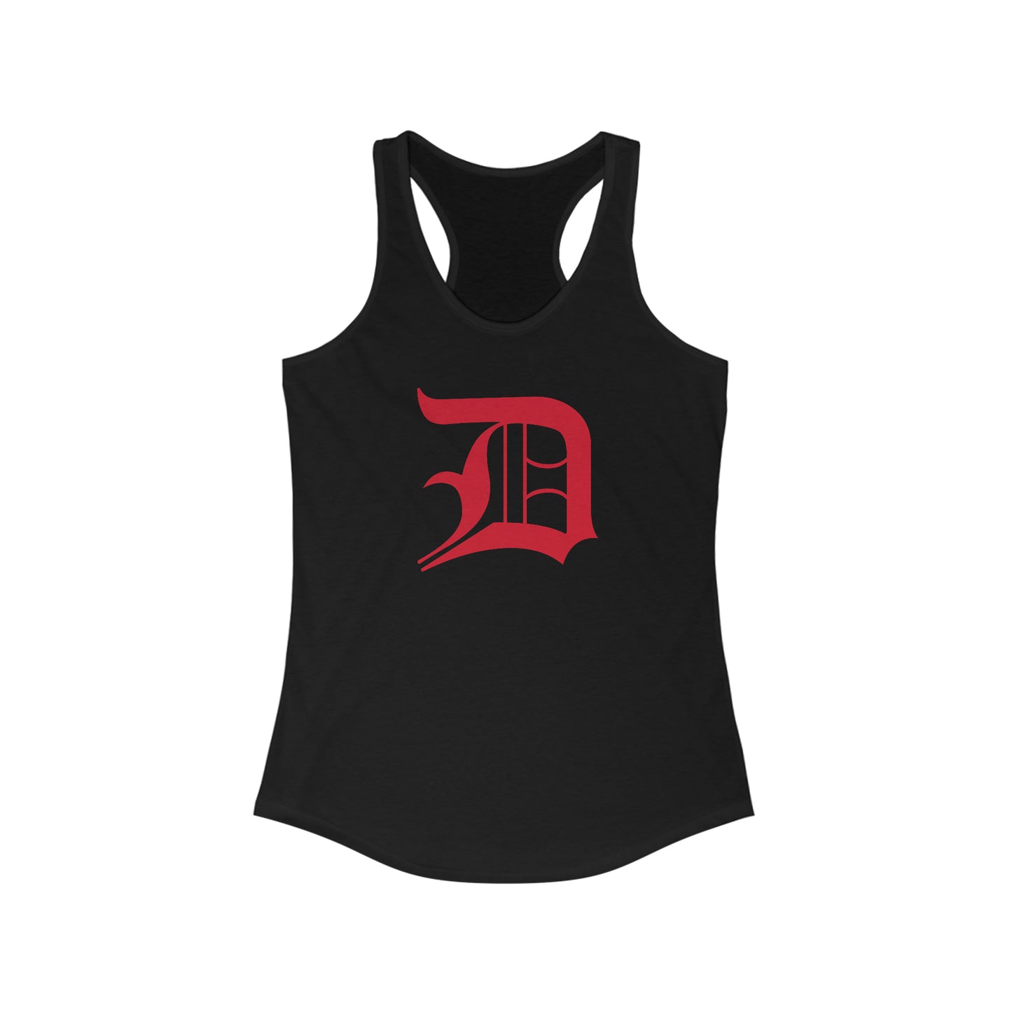 Detroit 'Old English D' Tank Top (Aliform Red) | Women's Racerback