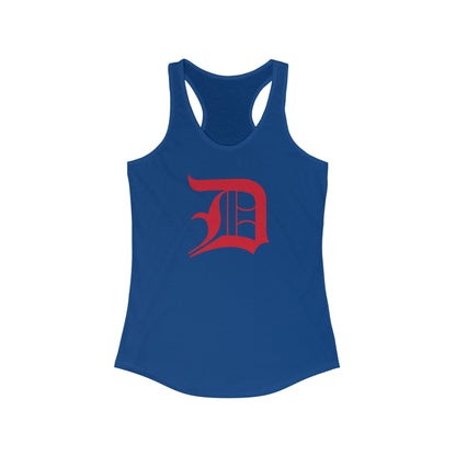 Detroit 'Old English D' Tank Top (Aliform Red) | Women's Racerback