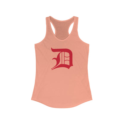 Detroit 'Old English D' Tank Top (Aliform Red) | Women's Racerback