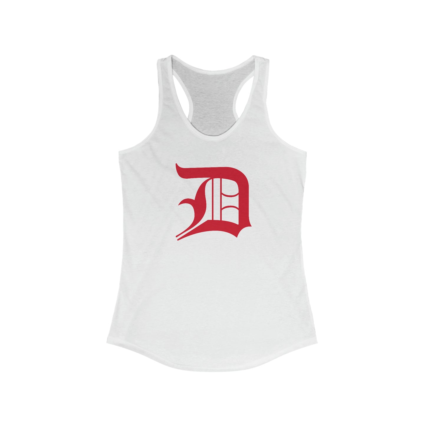 Detroit 'Old English D' Tank Top (Aliform Red) | Women's Racerback