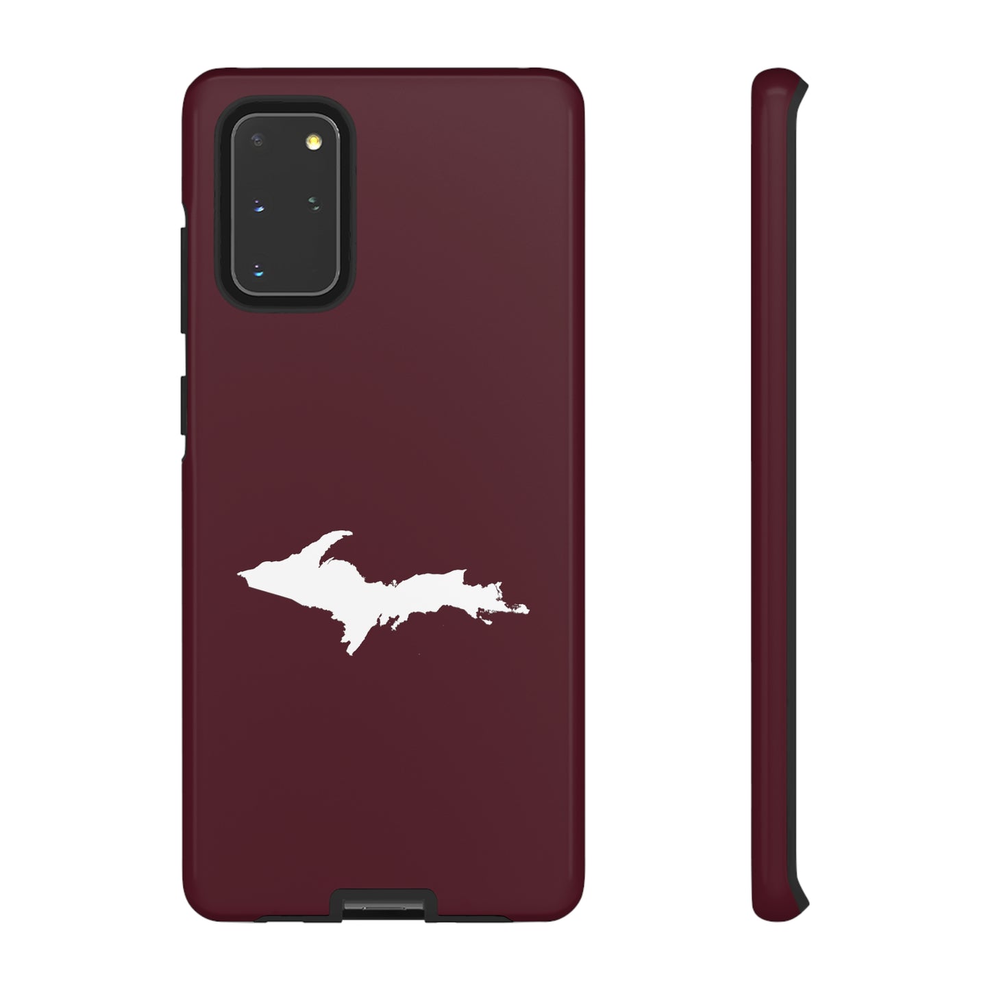 Michigan Upper Peninsula Tough Phone Case (Pinot Red w/ UP Outline) | Samsung & Pixel Android