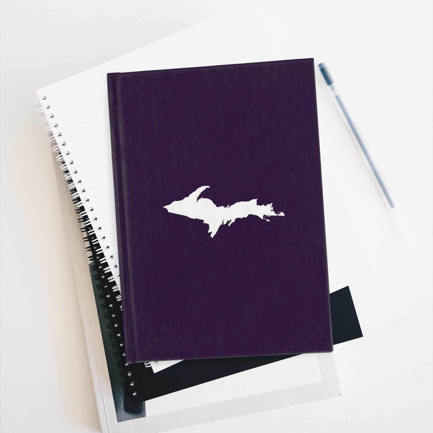 Michigan Upper Peninsula Blank Sketchbook (w/ UP Outline) | Blackcurrant