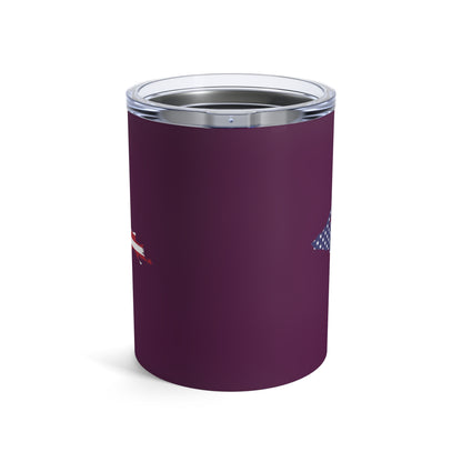 Michigan Upper Peninsula Tumbler (w/ UP USA Flag) | Tyrian Purple - 10oz