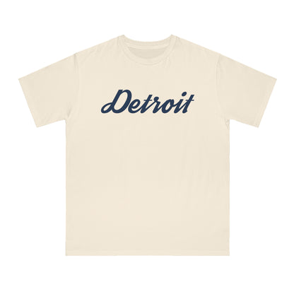 'Detroit' T-Shirt (Retro Script Font) | Unisex Organic