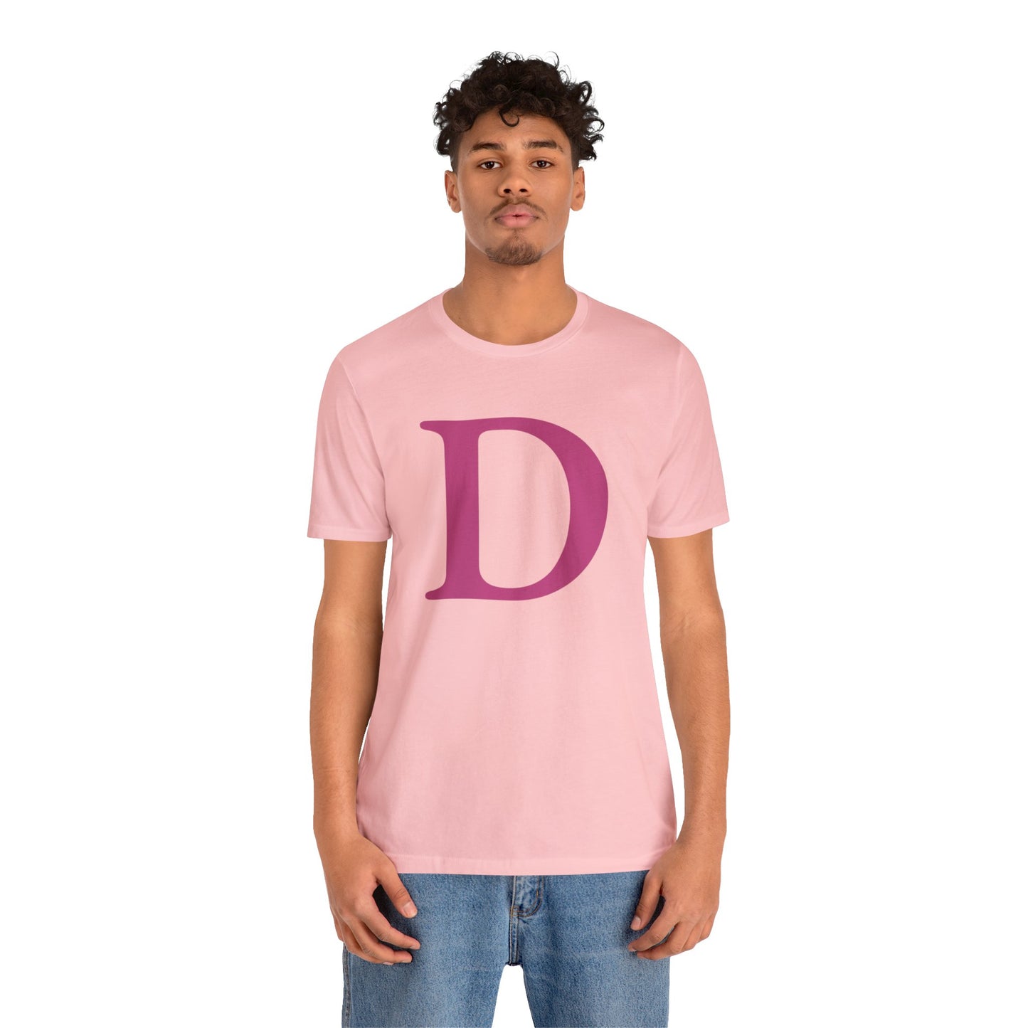 'Old French D' T-Shirt (Apple Blossom Pink) | Unisex Standard Fit