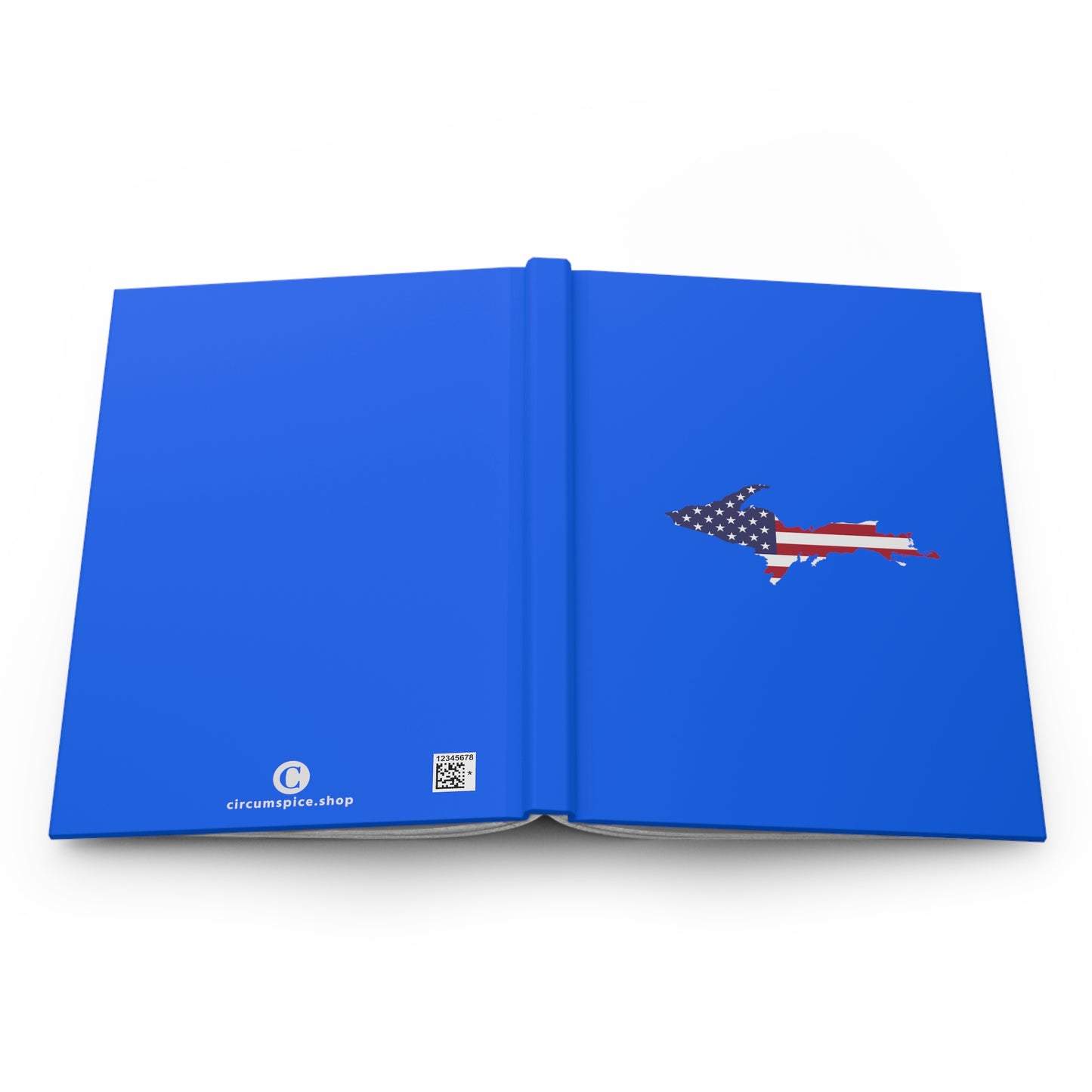 Michigan Upper Peninsula Hardcover Journal (w/ UP USA Flag) | Ruled - Motor Town Blue