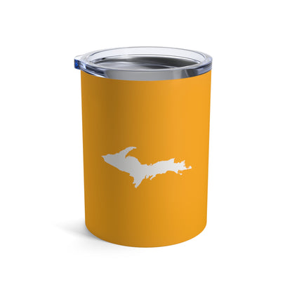 Michigan Upper Peninsula Tumbler (w/ UP Outline) | Birch Leaf Orange - 10oz