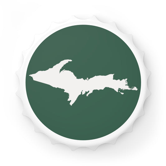 Michigan Upper Peninsula Bottle Opener (w/ UP Outline) | Ginger Ale Green