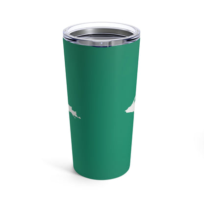 Michigan Upper Peninsula Tumbler (w/ UP Outline) | Emerald Green - 20oz