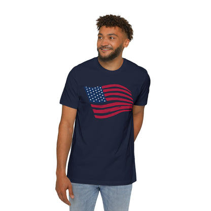 Wavy United States Flag T-Shirt | Made in USA