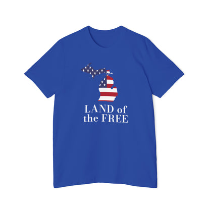 'Land of the Free' T-Shirt (w/ MI USA Flag) | Made in USA