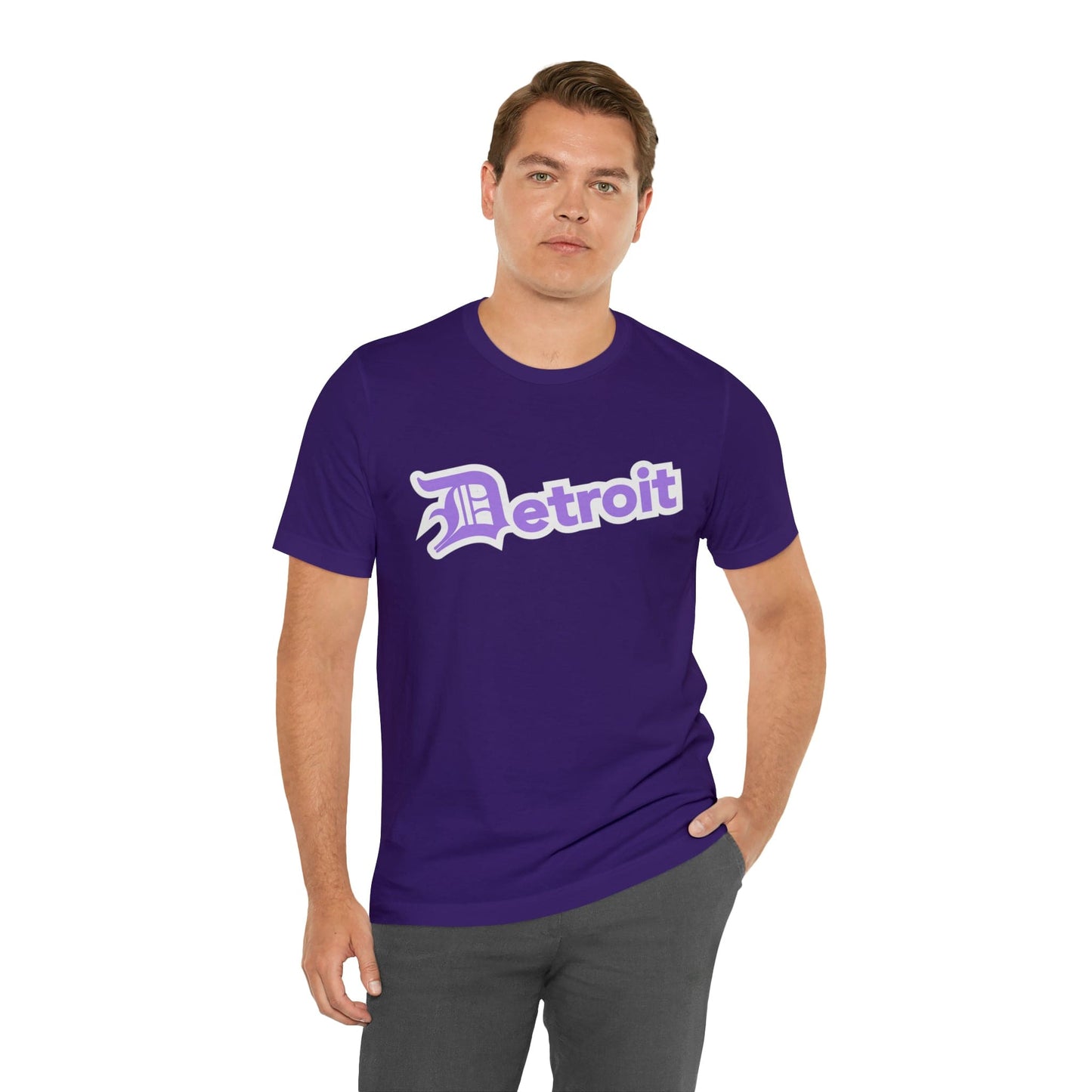 Detroit' T-Shirt (Lavender w/ Old English 'D') | Unisex Standard