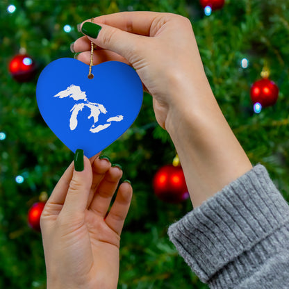 Great Lakes Christmas Ornament (Motor Town Blue) | Ceramic - 4 Shapes