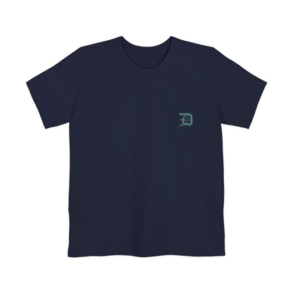 Detroit 'Old English D' Pocket T-Shirt (Copper Green) | Unisex Standard