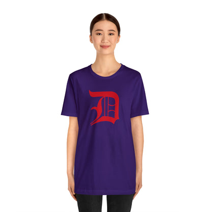 Detroit 'Old English D' T-Shirt (Aliform Red) | Unisex Standard