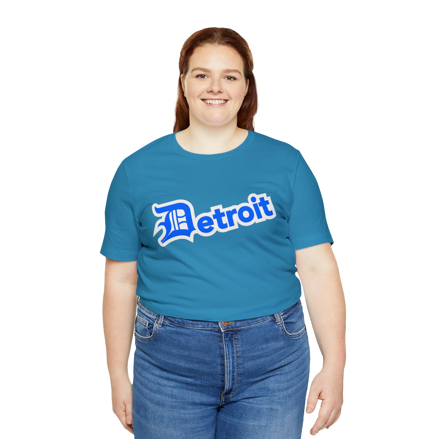 'Detroit' T-Shirt (MotorTown Blue w/ Old English 'D') | Unisex Standard