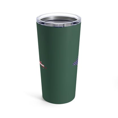 Michigan Upper Peninsula Tumbler (w/ UP USA Flag) | Ginger Ale Green - 20oz