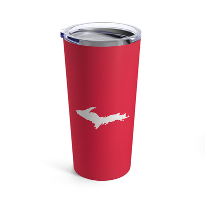 Michigan Upper Peninsula Tumbler (w/ UP Outline) | Lighthouse Red - 20oz