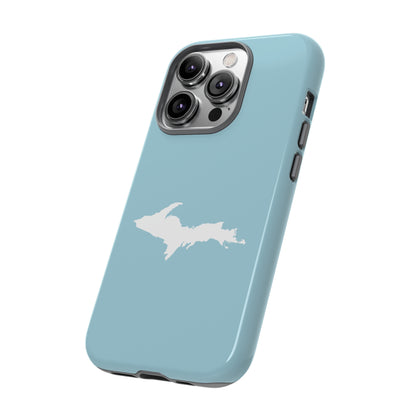 Michigan Upper Peninsula Tough Phone Case ('58 Caddie Blue w/ UP Outline) | Apple iPhone