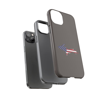 Michigan Upper Peninsula Tough Phone Case (Warren Tank Grey w/ UP USA Outline) | Apple iPhone