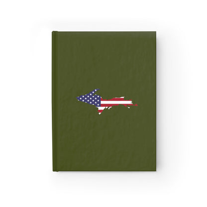 Michigan Upper Peninsula Blank Sketchbook (w/ UP USA Flag) | Army Green