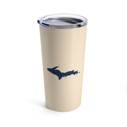 Michigan Upper Peninsula Tumbler (w/ UP Outline) | Champagne White - 20oz