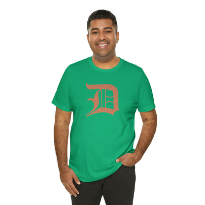 Detroit 'Old English D' T-Shirt (Copper Color) | Unisex Standard