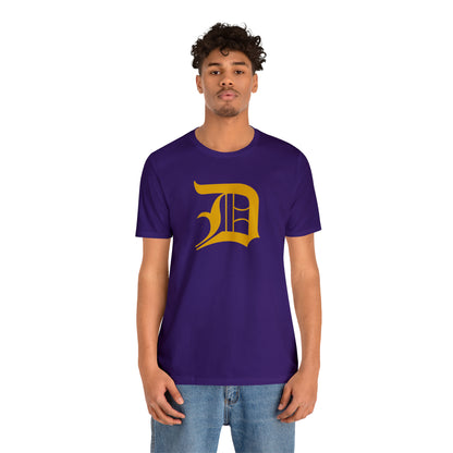 Detroit 'Old English D' T-Shirt (Gold) | Unisex Standard