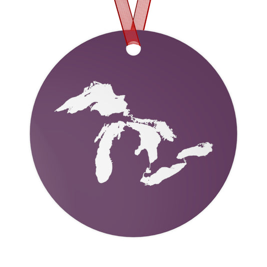 Great Lakes Christmas Ornament | Metal - Plum