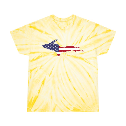 Michigan Upper Peninsula Tie-Dye T-Shirt (w/ UP USA Flag) | Unisex Cyclone