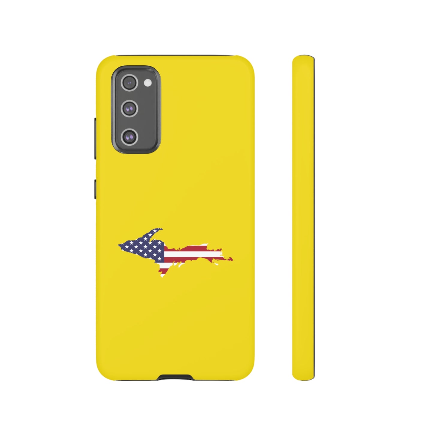 Michigan Upper Peninsula Tough Phone Case (Gadsen Yellow w/ UP USA Flag Outline) | Samsung & Pixel Android