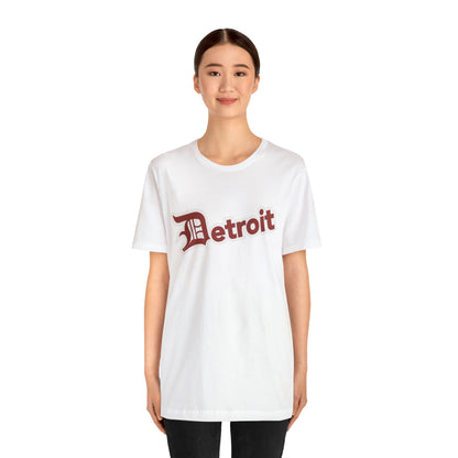 'Detroit' T-Shirt (Ore Dock Red w/ Old English 'D') | Unisex Standard