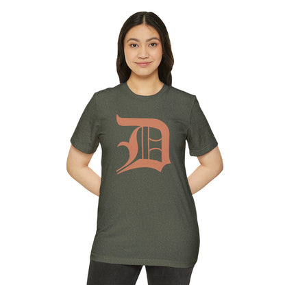 Detroit 'Old English D' T-Shirt (Copper) | Unisex Recycled Organic